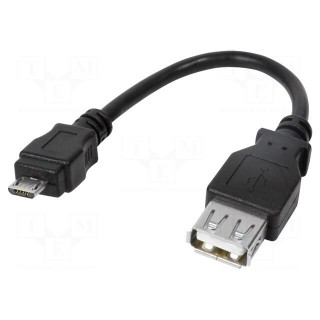 Adapter | USB 2.0 | USB A socket,USB B micro plug | 80mm