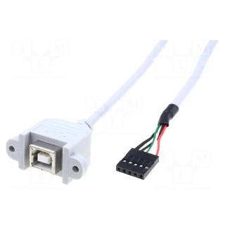 Adapter | USB 2.0 | USB B socket,5pin pin header | 1m