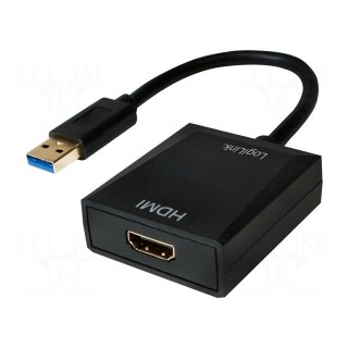 Adapter | USB 2.0,USB 3.0 | HDMI socket,USB A plug | Colour: black