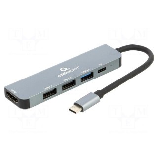 Adapter | USB 2.0,USB 3.1 | 0.15m | black | 5Gbps | grey | Cablexpert