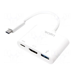 Adapter | Power Delivery (PD),USB 3.0 | 140mm | white | white