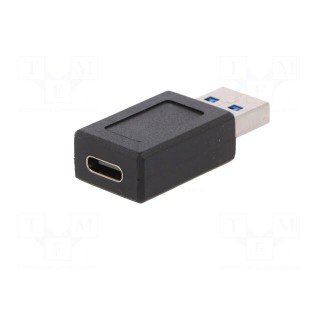 Adapter | USB 3.0 | USB A plug,USB C socket | Colour: black
