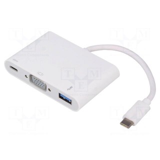 Adapter | Power Delivery (PD),USB 3.0,USB 3.1 | 0.19m | white