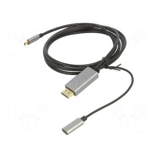 Adapter | USB 3.0,USB 3.1 | gold-plated | 1.8m | black | PVC