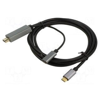 Adapter | USB 3.0,USB 3.1 | gold-plated | 1.8m | black | PVC | 60W