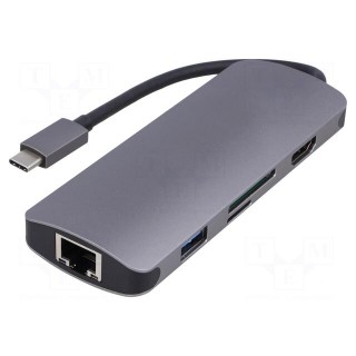 Adapter | Power Delivery (PD),USB 3.1 | 0.26m | black | grey