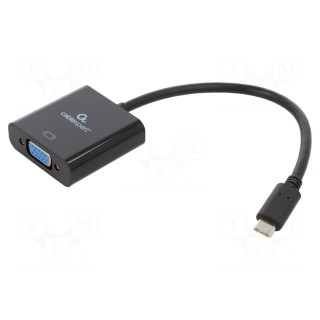 Adapter | USB 3.1 | D-Sub 15pin HD socket,USB C plug | 0.15m | black