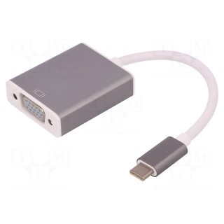 Adapter | USB 3.1 | D-Sub 15pin HD socket,USB C plug | 185mm