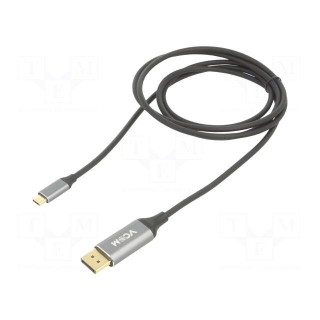 Adapter | USB 3.1 | DisplayPort plug,USB C plug | gold-plated | 1.8m