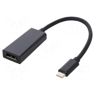 Adapter | USB 3.1 | DisplayPort socket,USB C plug | 0.23m