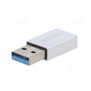 Adapter | USB 3.2 | USB A plug,USB C socket | Enclos.mat: aluminium