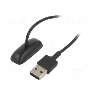 Cable: for smartwatch charging | 1m | black | 1A