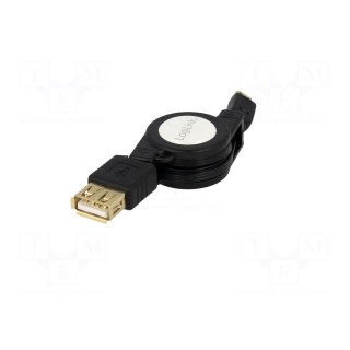 Cable | OTG,USB 2.0 | USB A socket,USB B micro plug | 0.75m | black