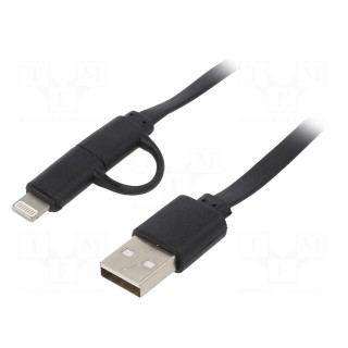 Cable | USB 2.0 | 1m | black | Cablexpert