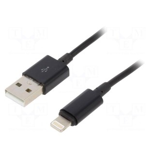 Cable | USB 2.0 | Apple Lightning plug,USB A plug | gold-plated | 2m