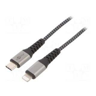 Cable | USB 2.0 | Apple Lightning plug,USB C plug | 2m | black | 87W