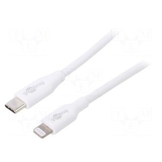 Cable | USB 2.0 | Apple Lightning plug,USB C plug | 2m | white | 87W