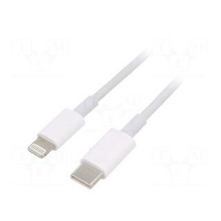 Cable | USB 2.0 | Apple Lightning plug,USB C plug | nickel plated