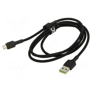 Cable | USB 2.0 | USB A plug,USB B micro plug | 1.2m | black | 480Mbps