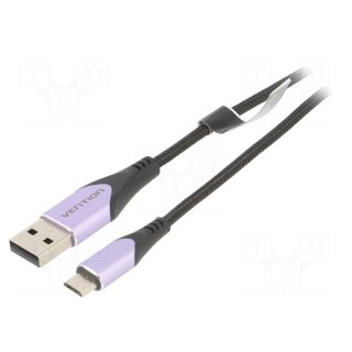 Cable | USB 2.0 | USB A plug,USB B micro plug | 1m | black | 480Mbps