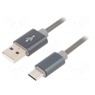 Cable | USB 2.0 | USB A plug,USB B micro plug | 2m | grey | 480Mbps