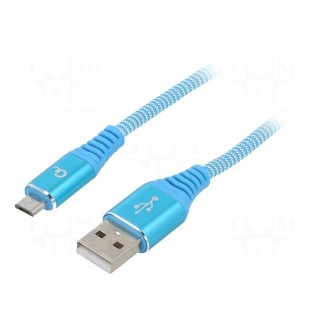 Cable | USB 2.0 | USB A plug,USB B micro plug | gold-plated | 2m