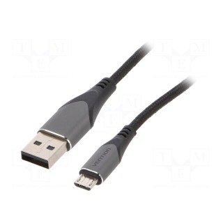 Cable | USB 2.0 | USB A plug,USB B micro plug | nickel plated | 3m