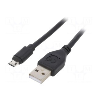 Cable | USB 2.0 | USB A plug,USB B micro reversible plug | 1.8m