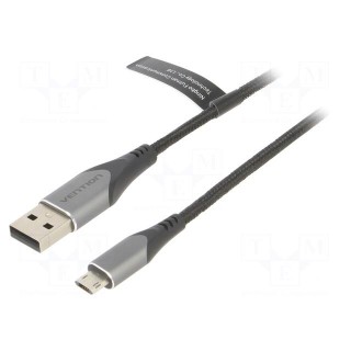 Cable | USB 2.0 | USB A plug,USB B micro reversible plug | 1m | 2A