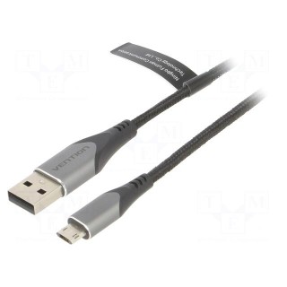 Cable | USB 2.0 | USB A plug,USB B micro reversible plug | 3m | 2A