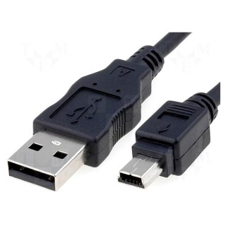 Cable | USB 2.0 | USB A plug,USB B mini plug | 1.8m | black | Canon