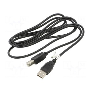 Cable | USB 2.0 | USB A plug,USB B plug | 1.8m | black | Core: CCS | PVC