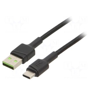 Cable | USB 2.0 | USB A plug,USB C plug | 1.2m | black | 480Mbps