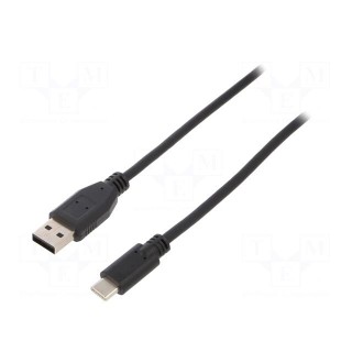 Cable | USB 2.0 | USB A plug,USB C plug | 500mm | black