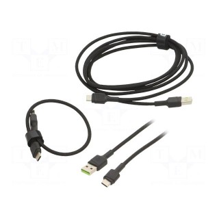 Cable | USB 2.0 | USB A plug,USB C plug | black | 480Mbps