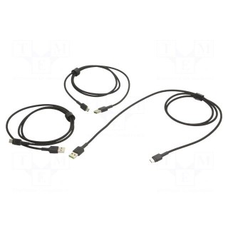 Cable | USB 2.0 | USB A plug,USB C plug | black | 480Mbps