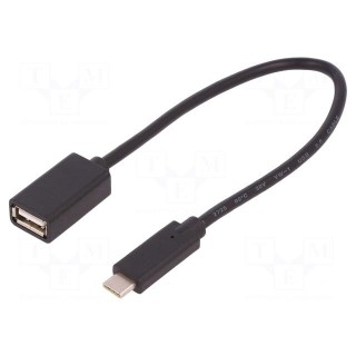 Cable | USB 2.0 | USB A socket,USB C plug | 0.25m
