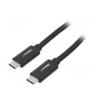 Cable | USB 2.0 | USB C plug,both sides | 1m | black | 480Mbps | 240W