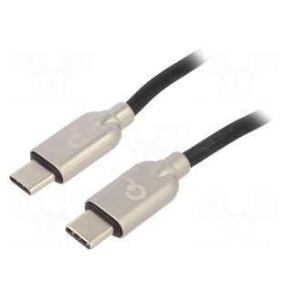 Cable | USB 2.0 | USB C plug,both sides | 2m | black | 480Mbps | 60W