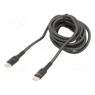 Cable | Power Delivery (PD),USB 2.0 | USB C plug,both sides | 2m
