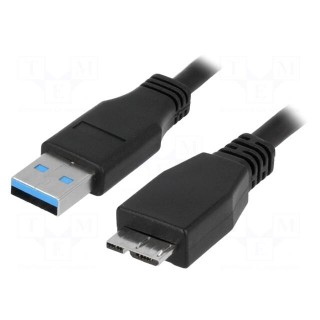Cable | USB 3.0 | USB A plug,USB B micro plug | nickel plated | 3m