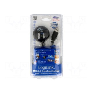 Cable | USB 3.0 | USB A socket x2,USB A plug | nickel plated | 1.5m