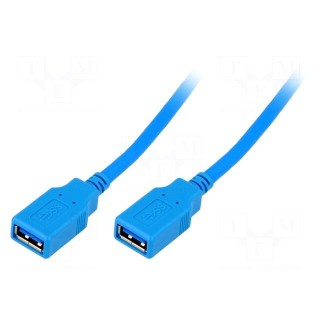 Cable | USB 3.0 | USB A socket,both sides | nickel plated | 1.5m