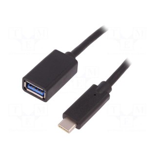 Cable | USB 3.0 | USB A socket,USB C plug | 0.25m