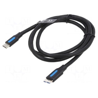 Cable | USB 3.0 | USB B micro plug,USB C plug | nickel plated | 1m