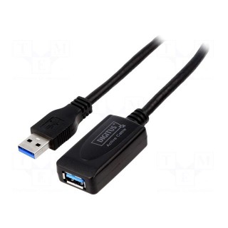 Cable | USB 3.0,with amplifier | USB A socket,USB A plug | 5m