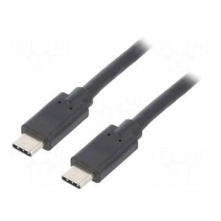 Cable | USB 3.1 | USB C plug,both sides | 2.5m | black