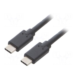 Cable | USB 3.1 | USB C plug,both sides | 2m | black