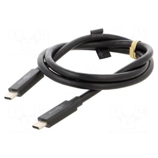 Cable | USB 4.0 | USB C plug,both sides | 0.7m | black | 40bps | 240W | 5A