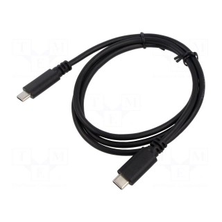 Cable | USB C plug x2 | 1m | Core: Cu | PVC | Standard: Quick Charge